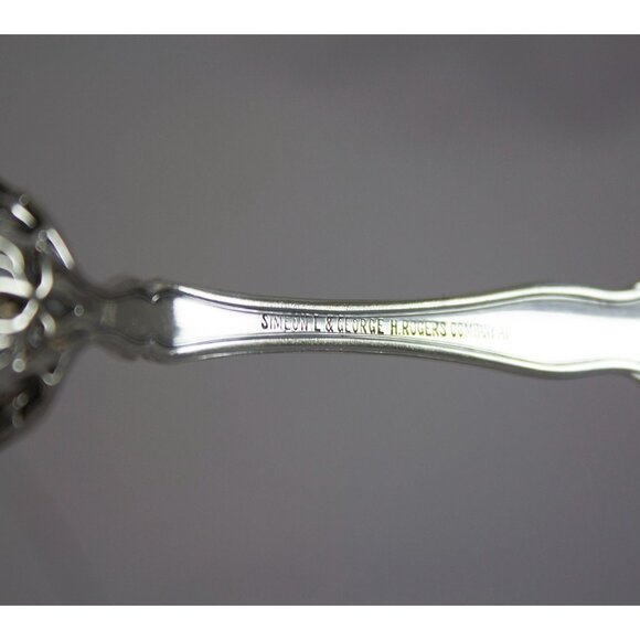 Simeon L & George H Rogers Silverplate Sugar Spoon and Twisted Butter Spreader - Picture 8 of 12